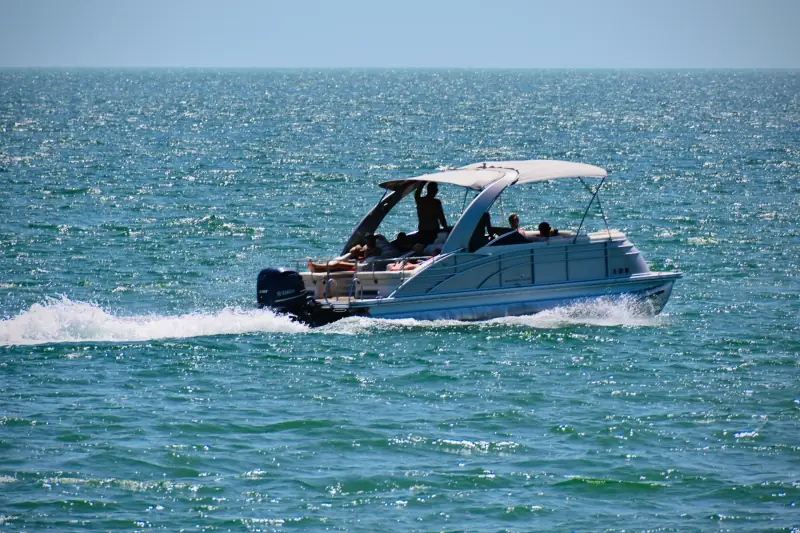A six-passenger charter boat under way off Martha's Vineyard